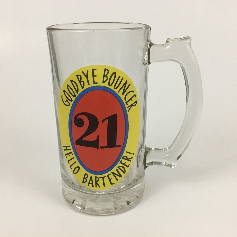 21st Birthday Stein Mug Goodbye Bouncer Hello Bart